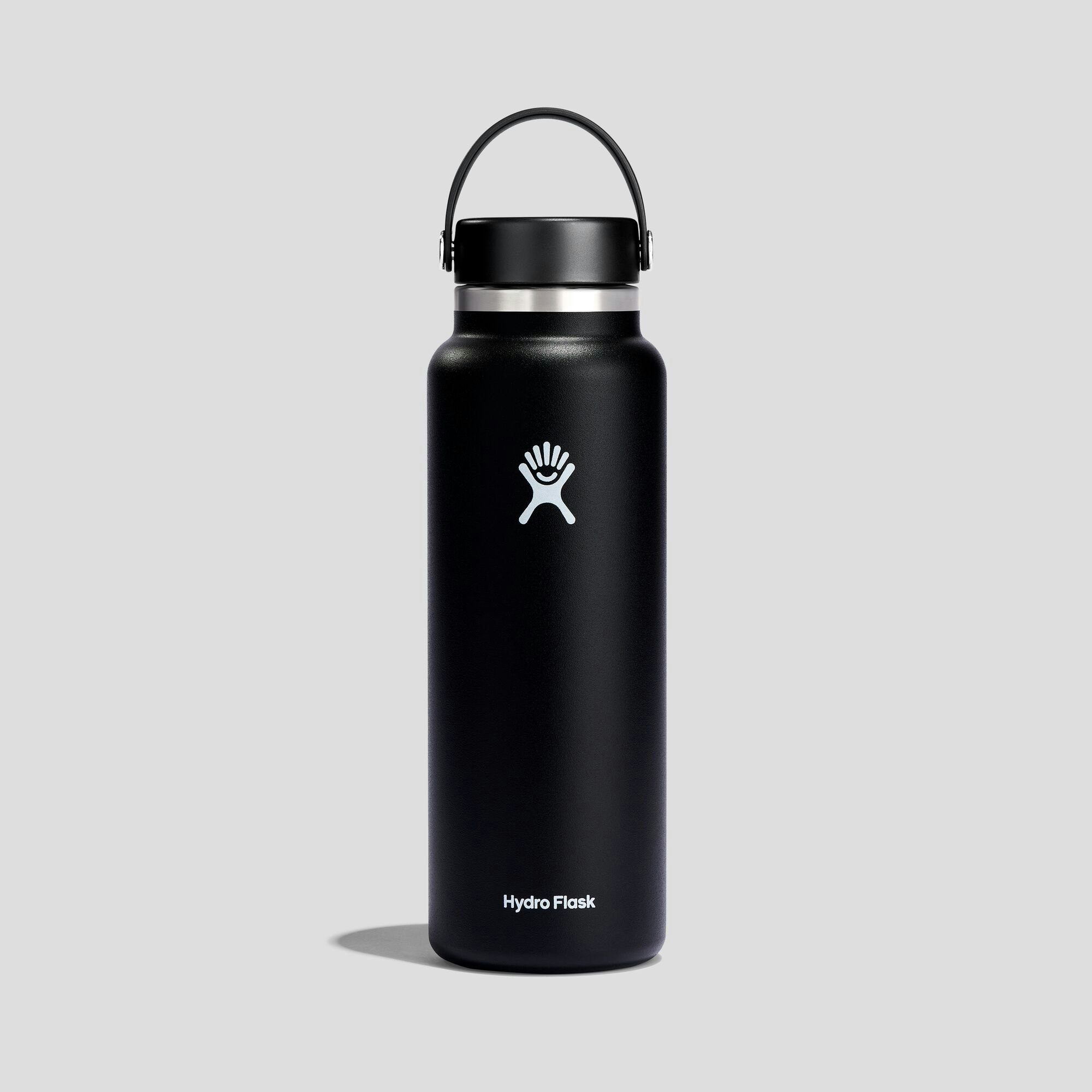 Hydro Flask Wide Mouth Bottle Black 1.18L