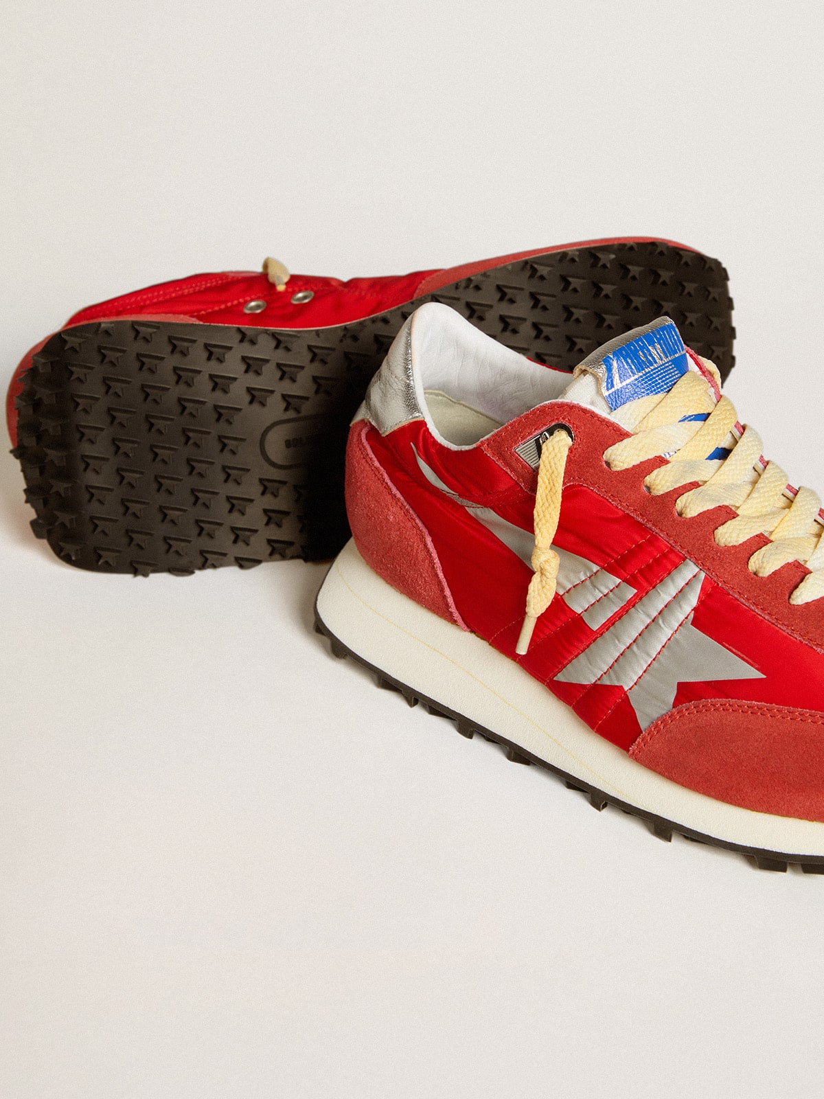 Men's Marathon with red nylon upper and silver star