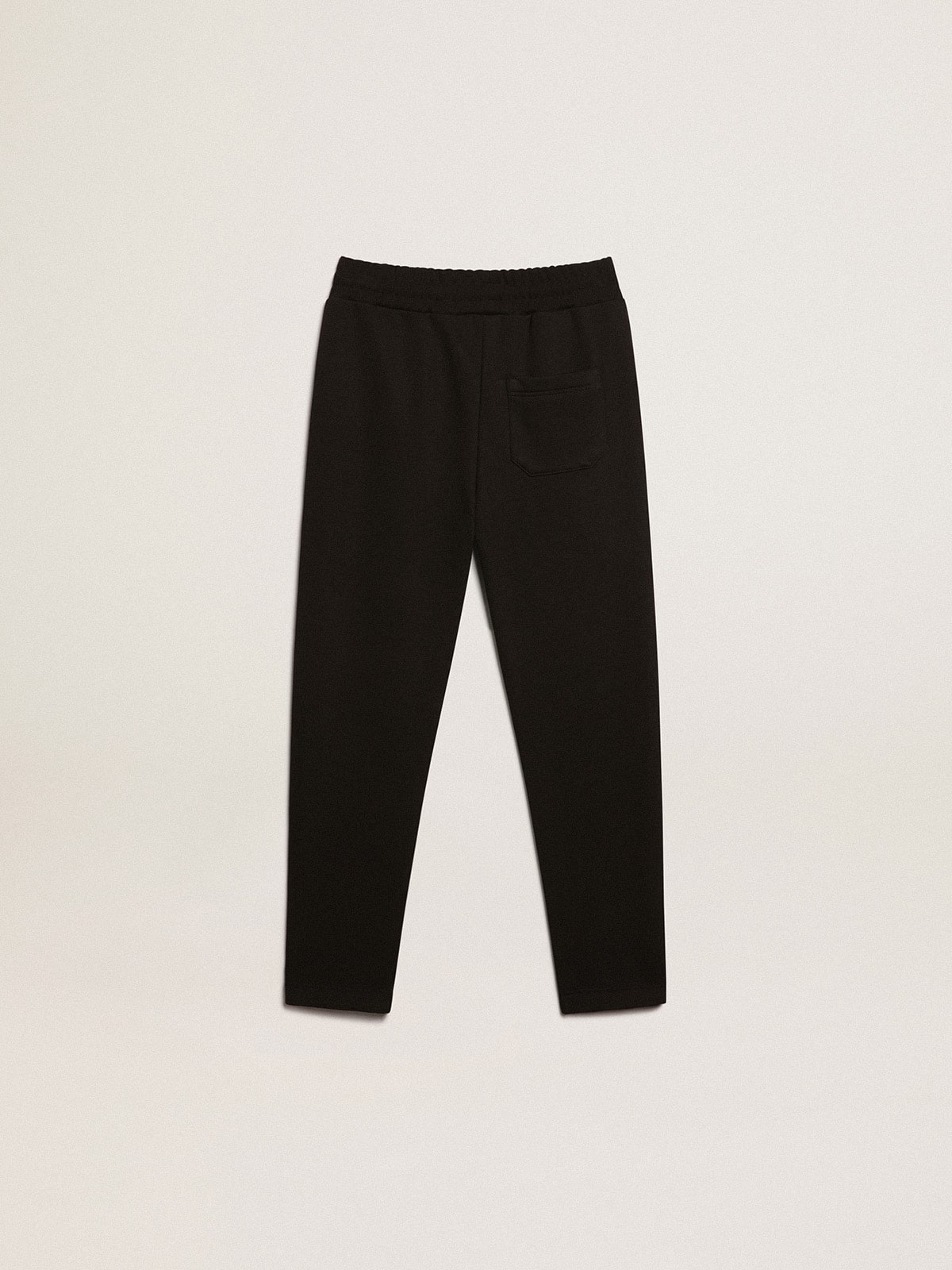 Boys' black joggers with white stars