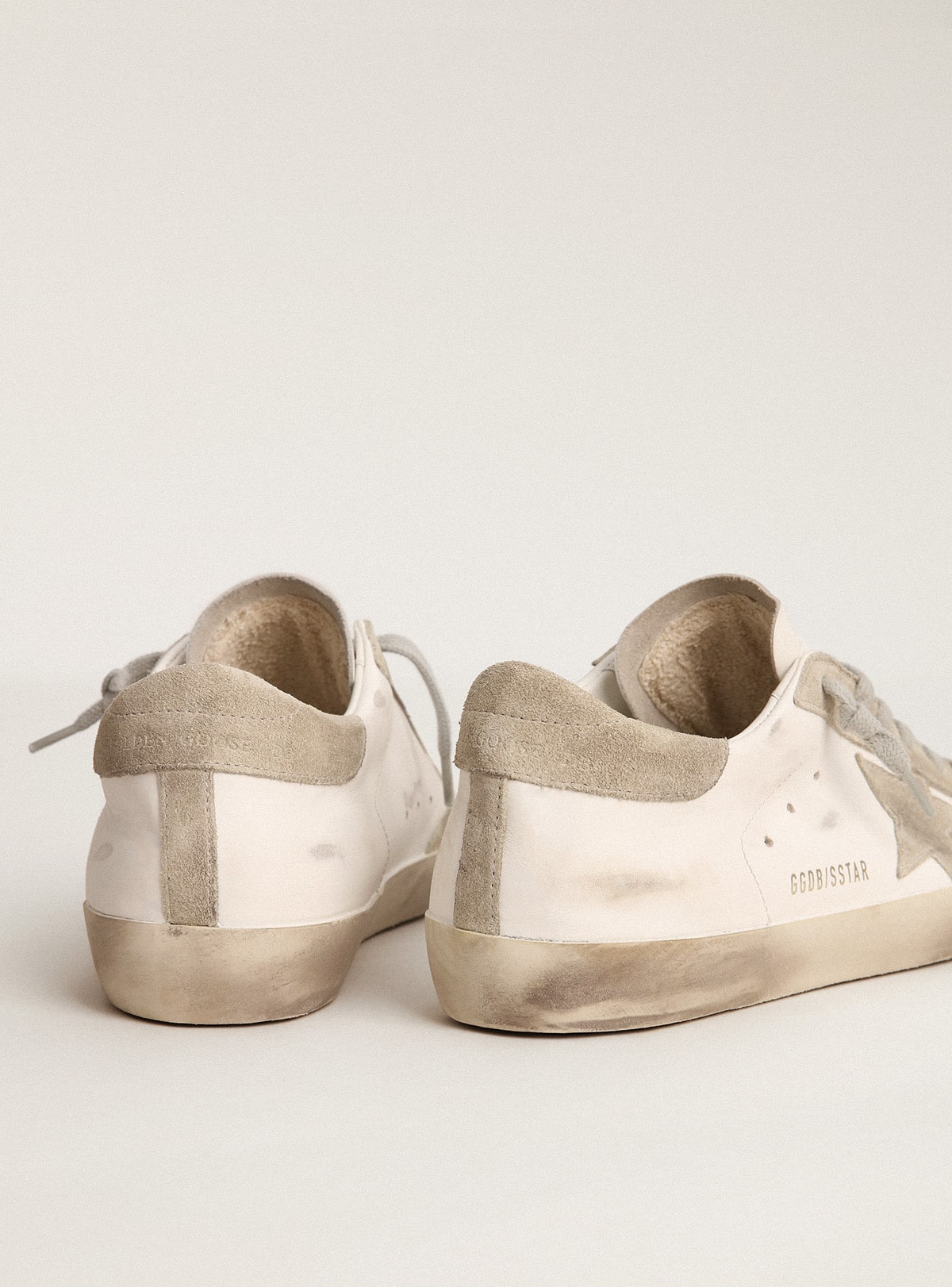 Women's Super-Star with gray suede star and heel tab