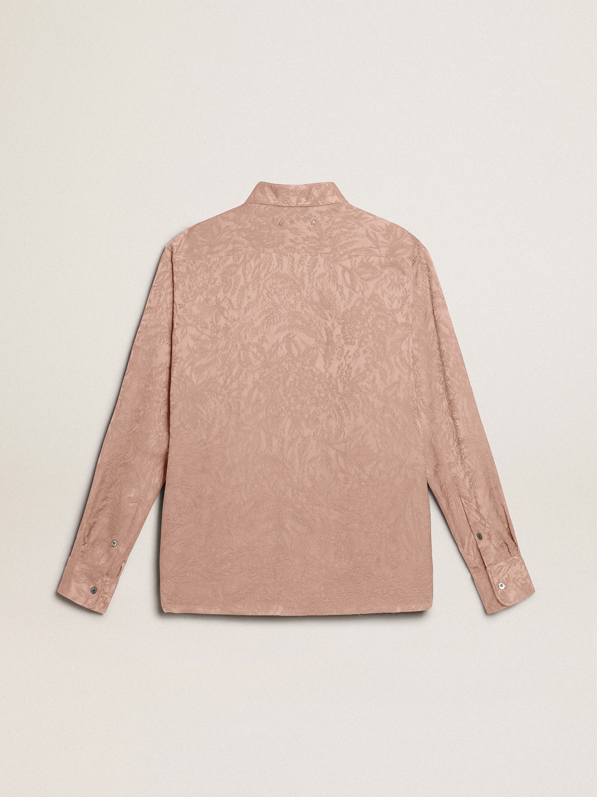 Women's pink viscose shirt with floral pattern