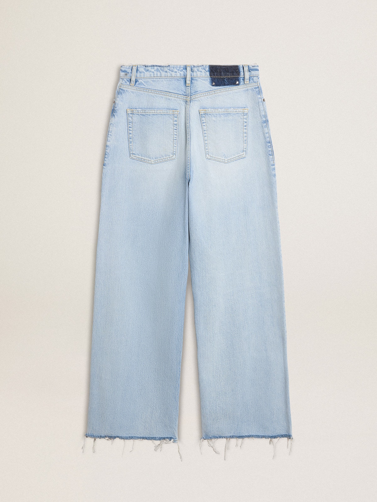Women's pants in lived-in effect denim