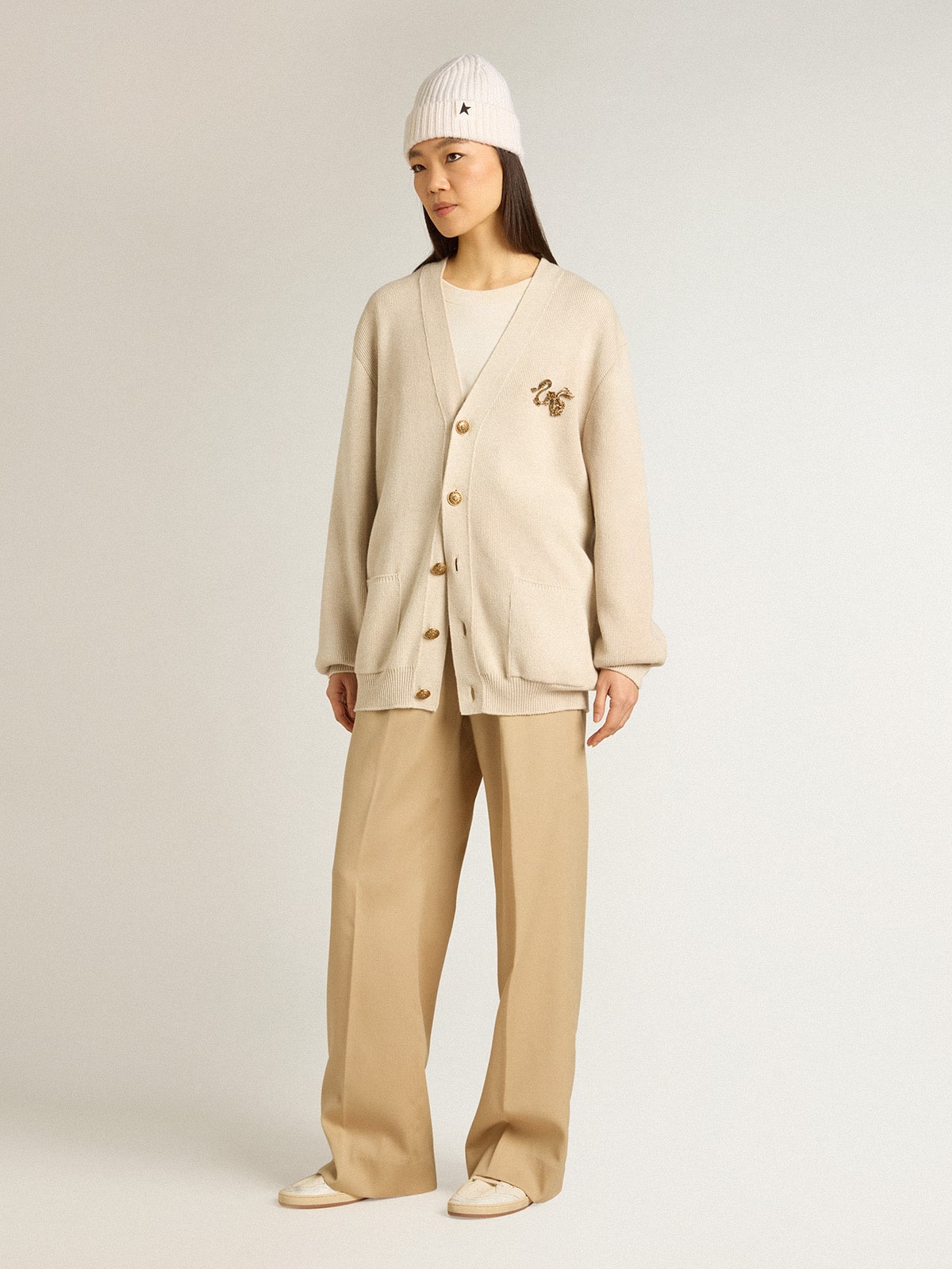 Women's sand-colored joggers