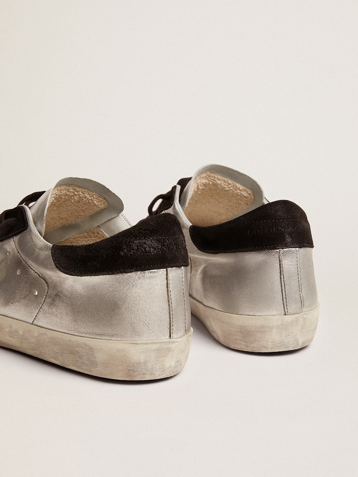 Men's Super-Star in silver leather