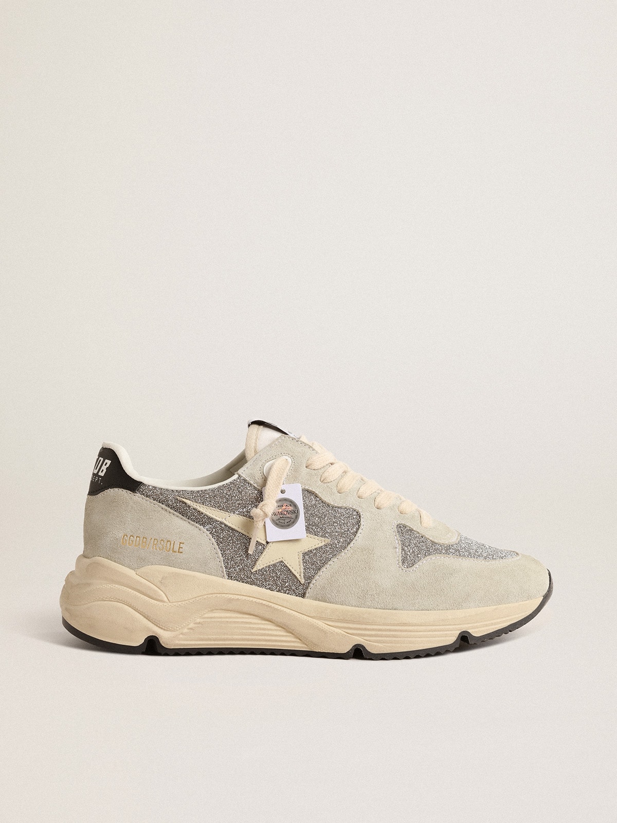 Women's Running Sole embellished with Swarovski crystals and ivory star