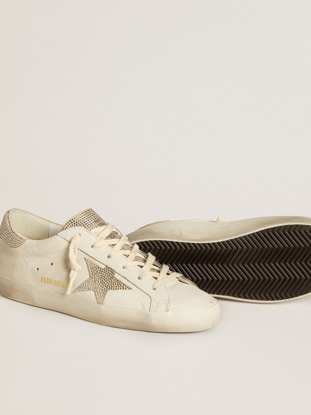 Women's Super-Star in nappa leather with Swarovski crystal star and heel tab