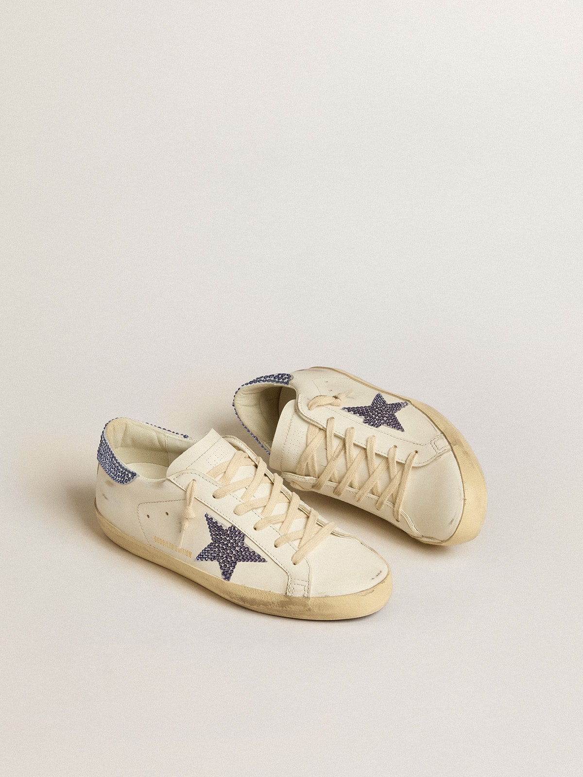 Women's Super-Star LTD with suede star and heel tab with Swarovski crystals
