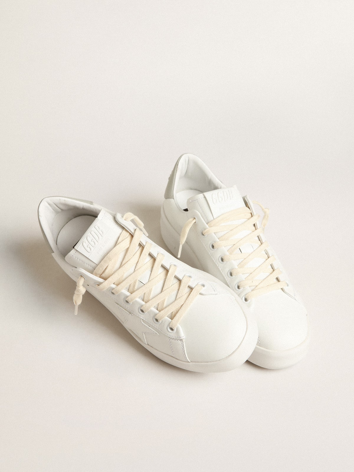 Purestar with white star and gray leather heel tab