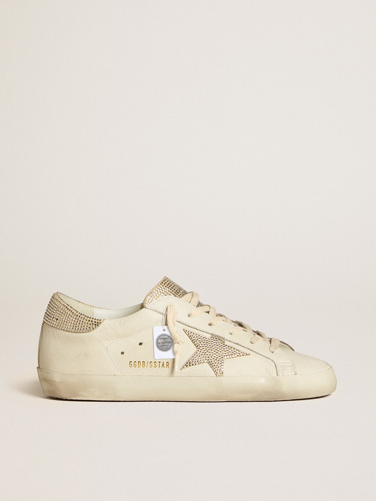 Women's Super-Star in nappa leather with Swarovski crystal star and heel tab