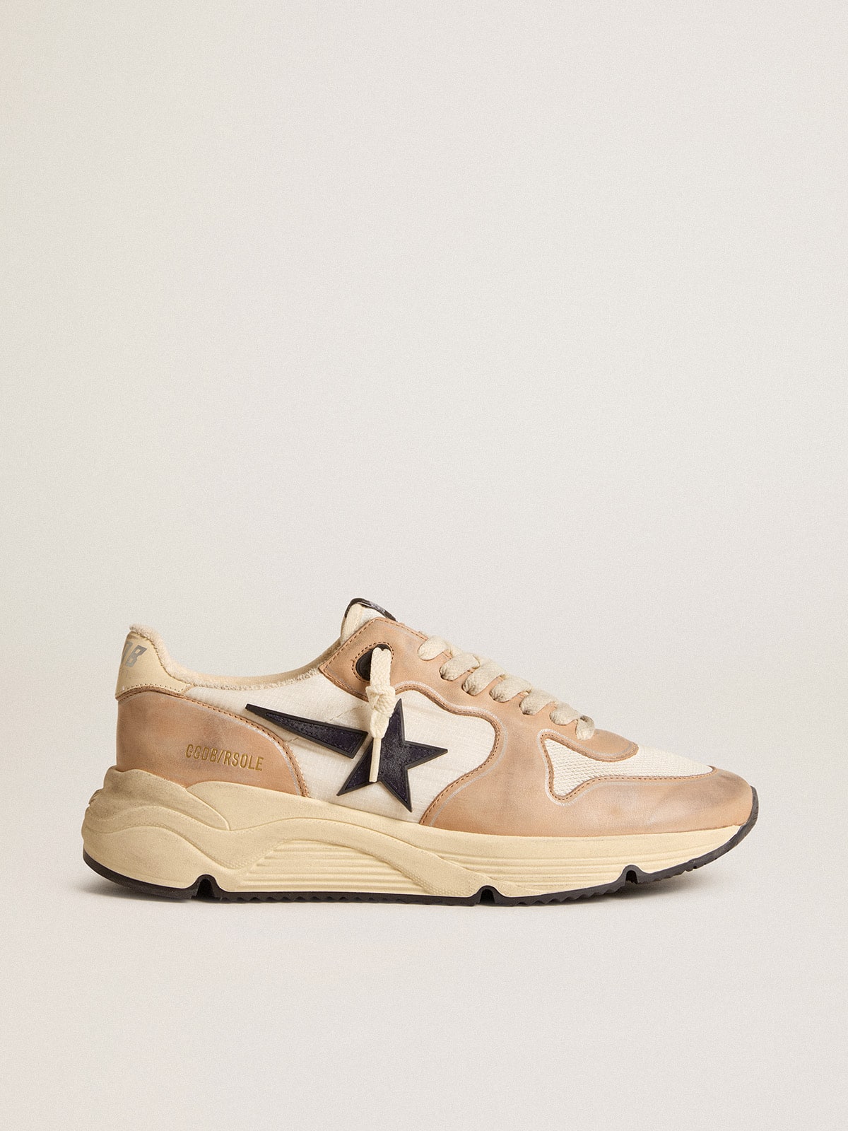 Running Sole in nylon and nubuck with dark blue suede star