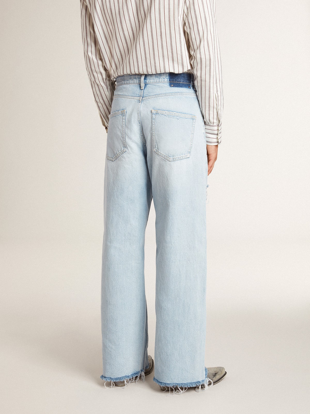 Men's pants in lived-in effect denim