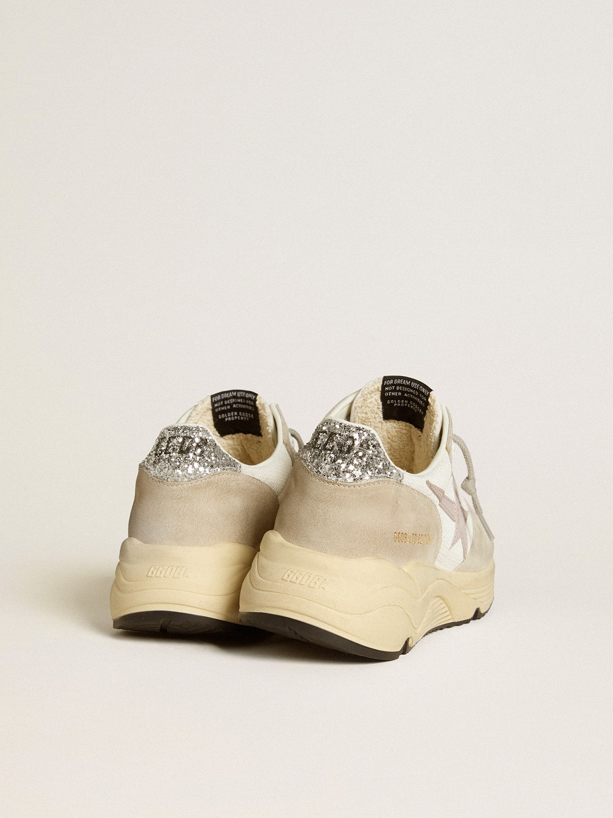 Running Sole LTD in mesh with leather star and glitter heel tab
