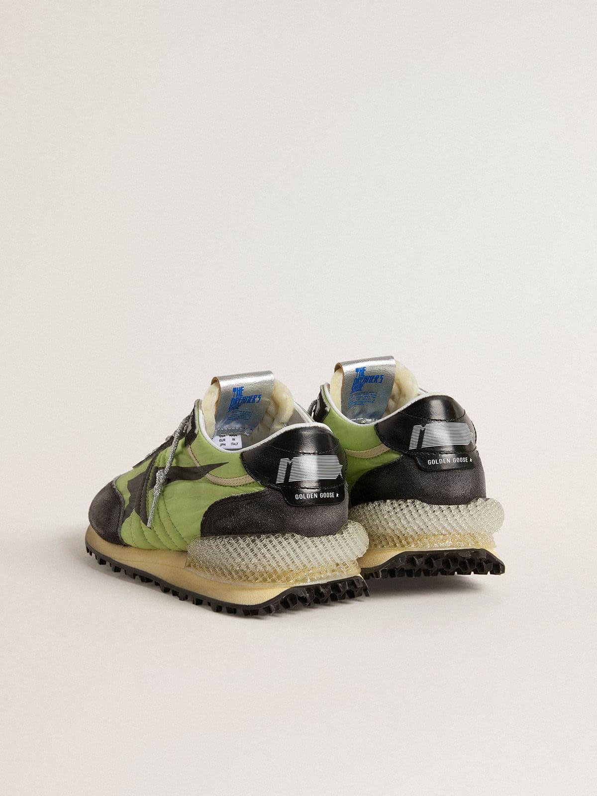 Women's Marathon with green nylon upper and black star
