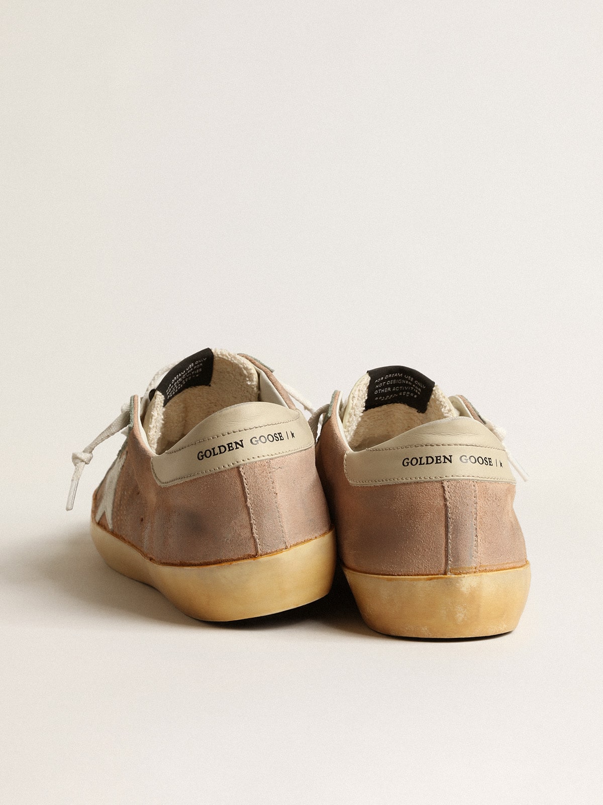 Men's Super-Star in brown and green suede with white nappa leather star