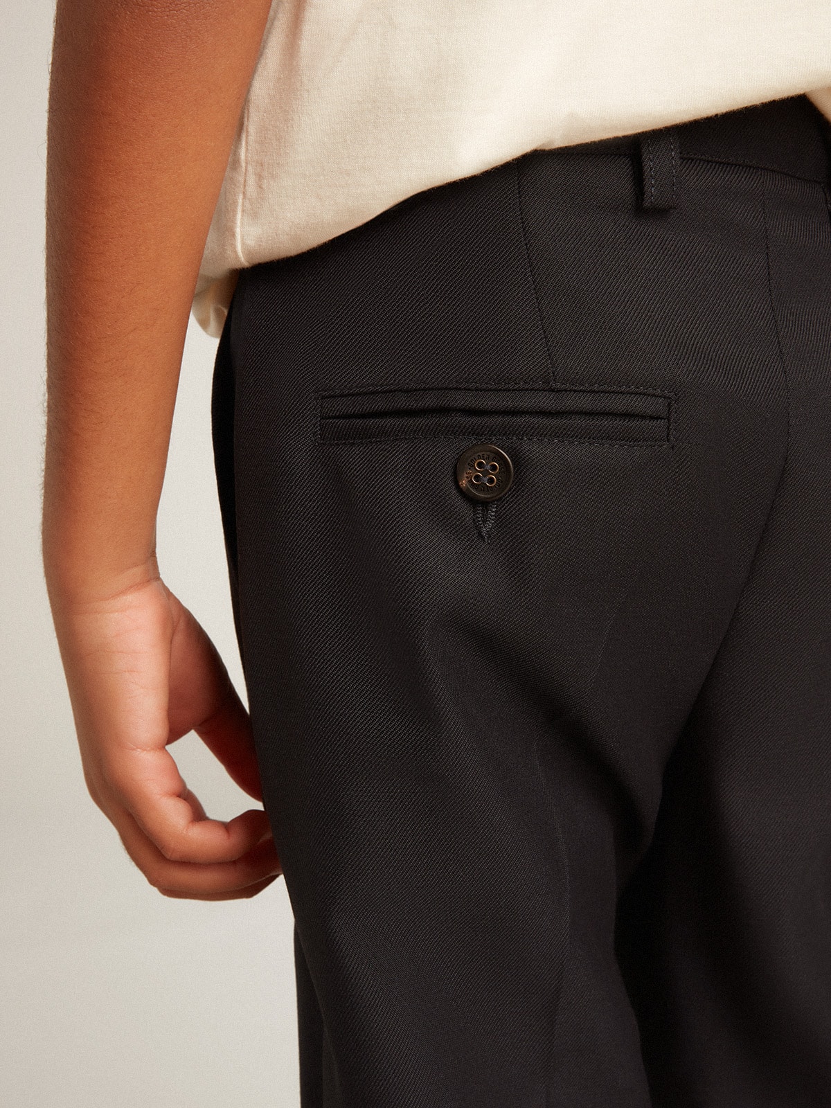 Boys' pants in dark blue wool