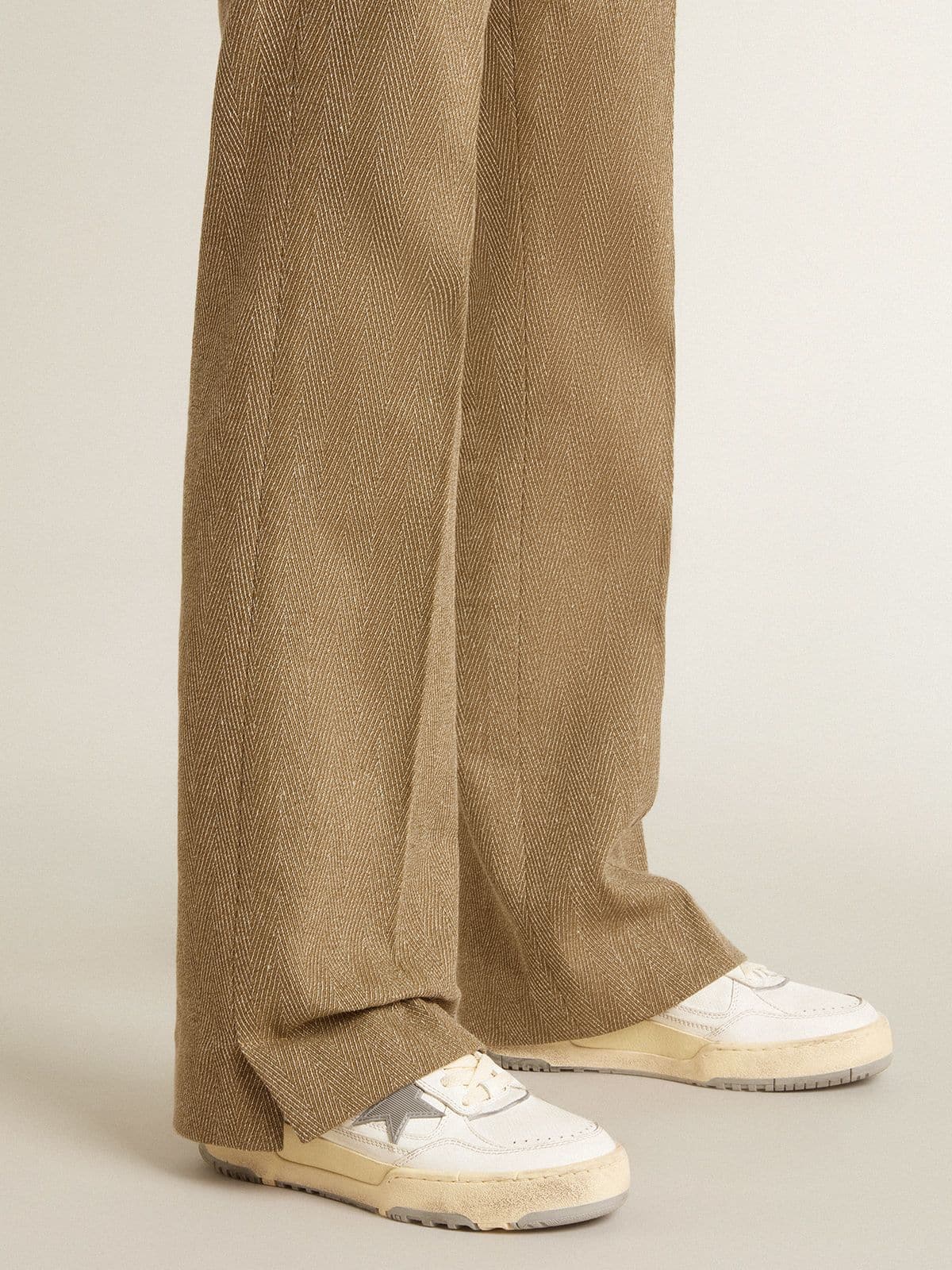 Women's Forty2 with grey star and white leather heel tab