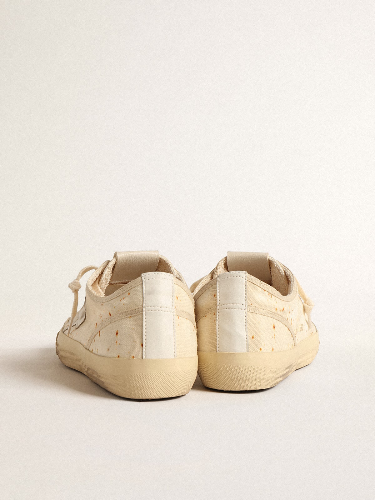 Men's V-Star LAB in canvas with leather star and rust-colored marks