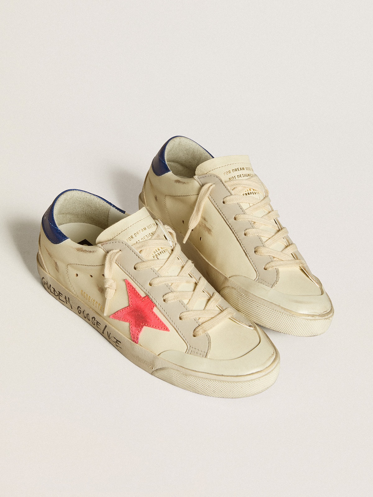 Women's Super-Star in nappa with suede star and metallic leather heel tab