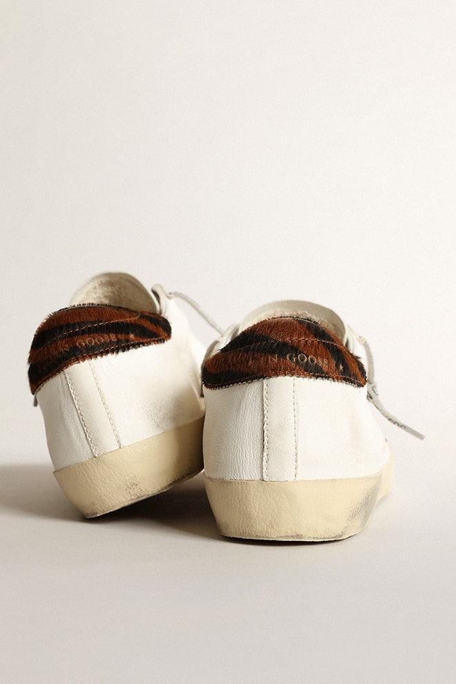 Women's Super-Star with pink suede star and pony skin heel tab