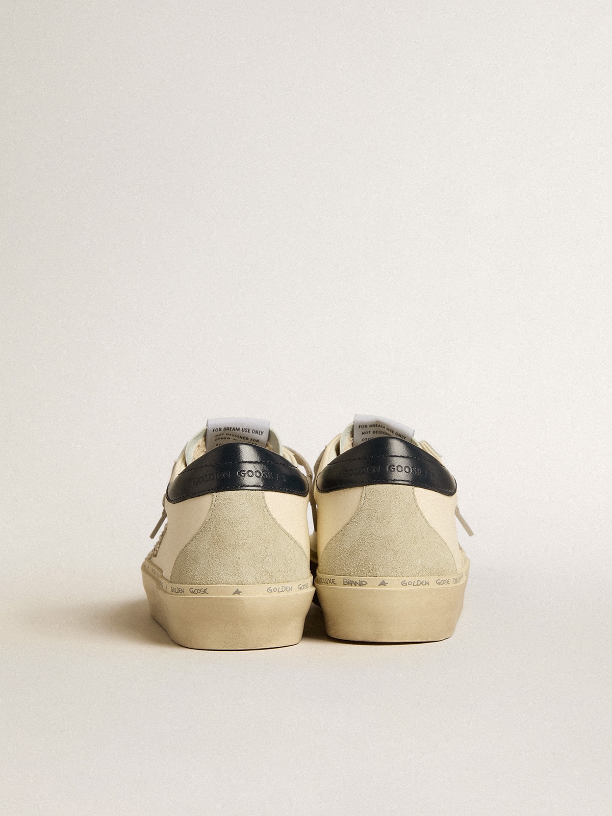 Hi Star in nappa with Swarovski crystal star and dark blue leather heel tab