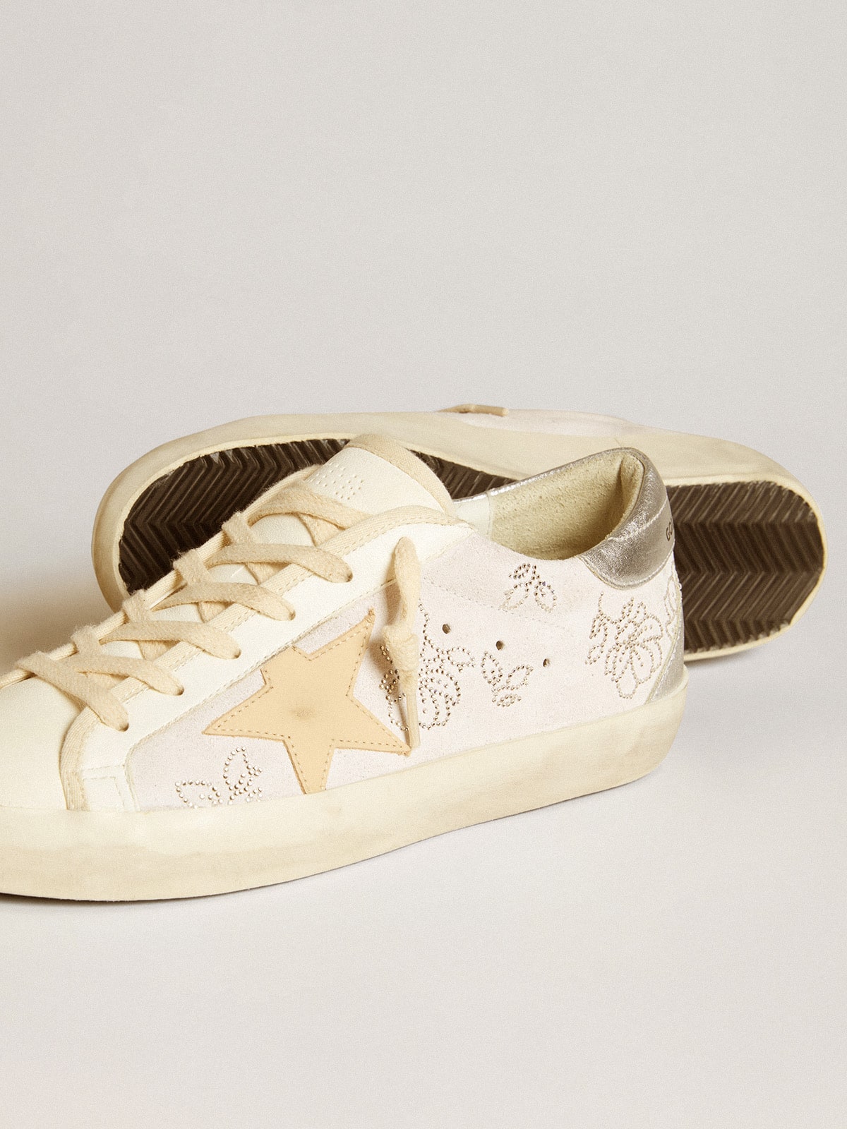 Women's Super-Star LTD with Swarovski crystals and smoke gray leather star