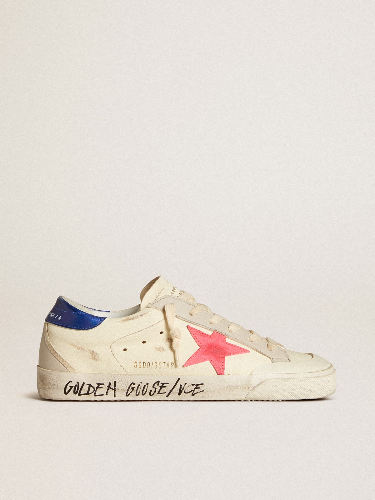 Women's Super-Star in nappa with suede star and metallic leather heel tab