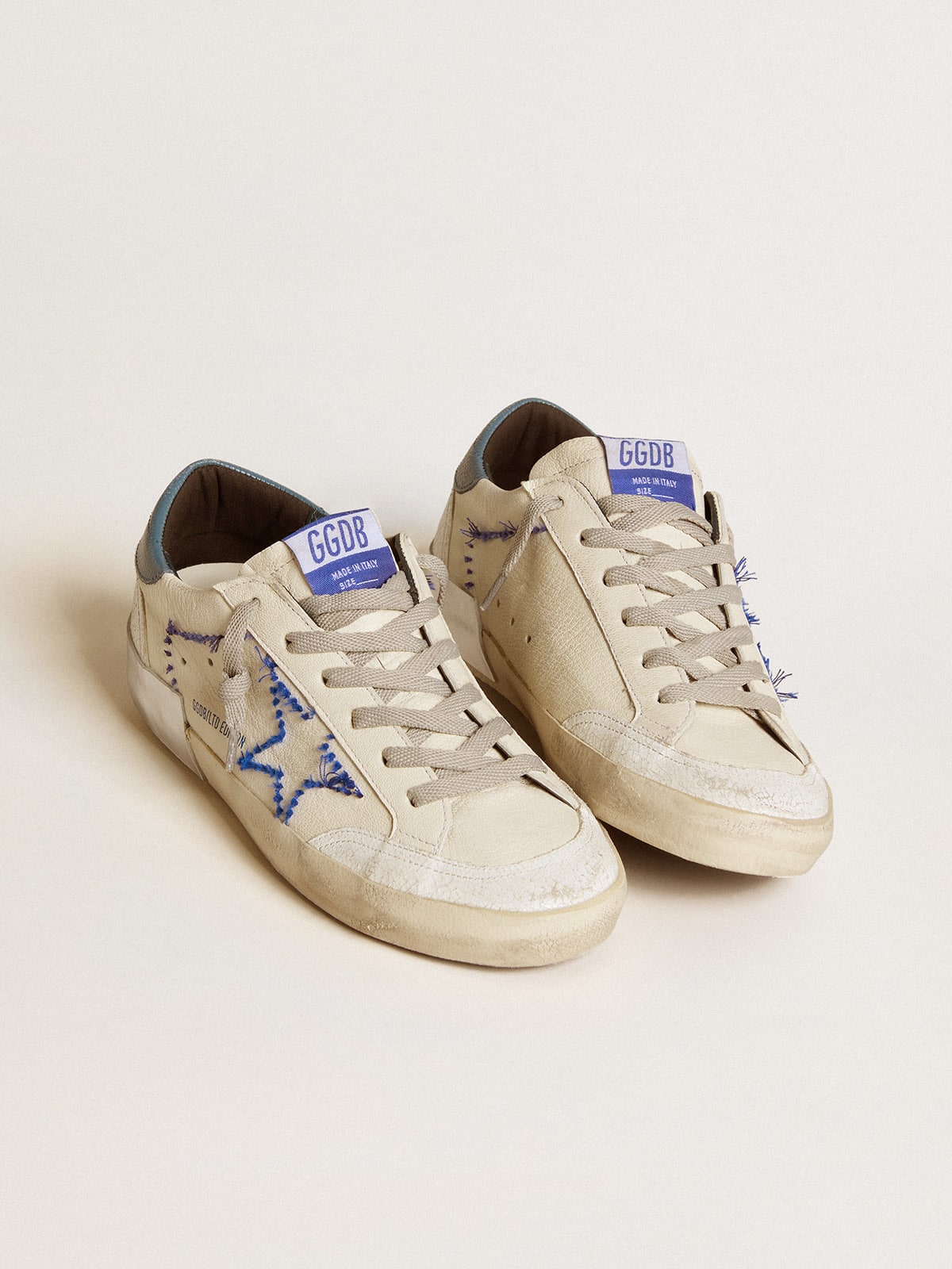 Women's Super-Star LTD in nappa with embroidered star and leather heel tab