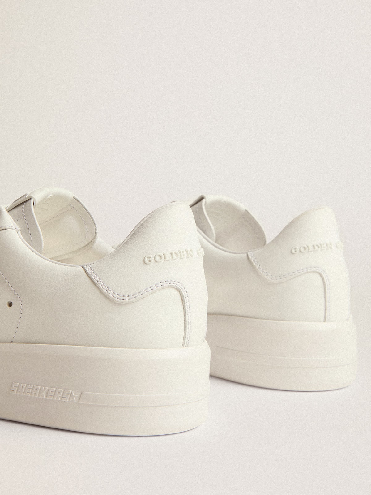Women's Purestar in white leather with silver Swarovski crystal star