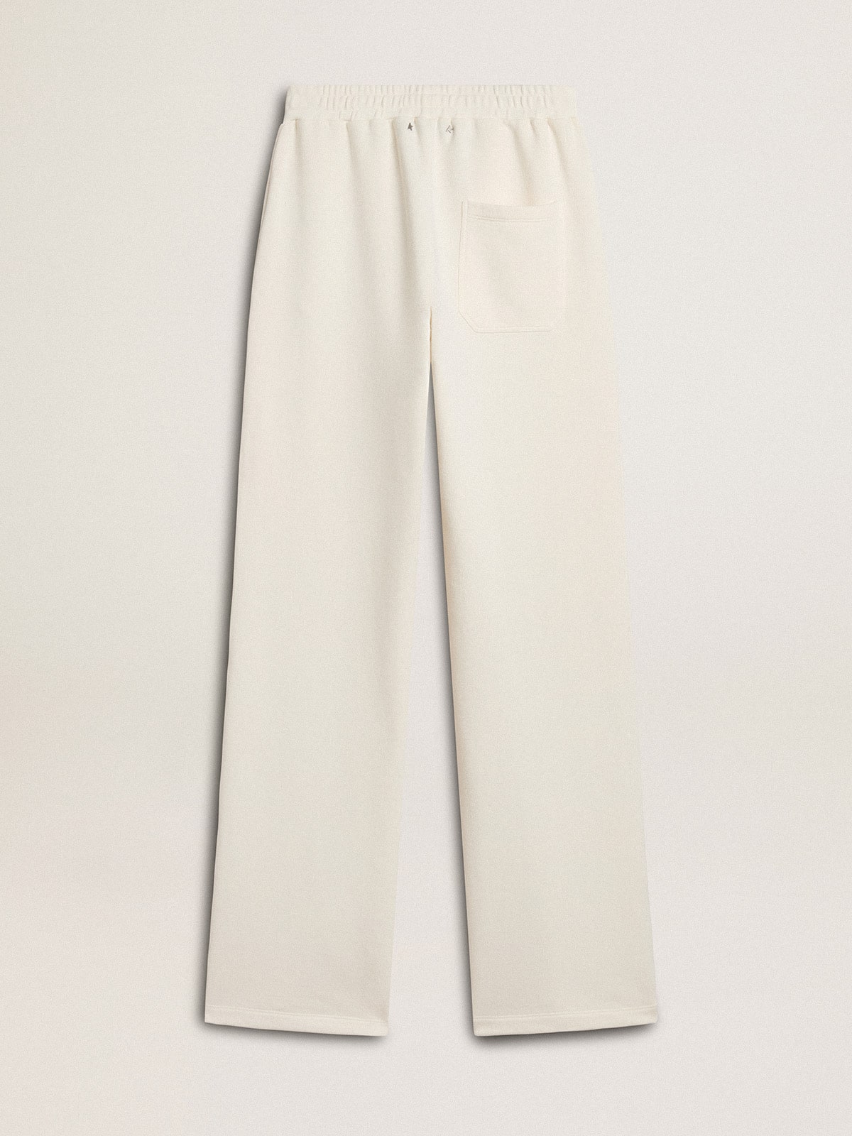 Women's white cotton joggers