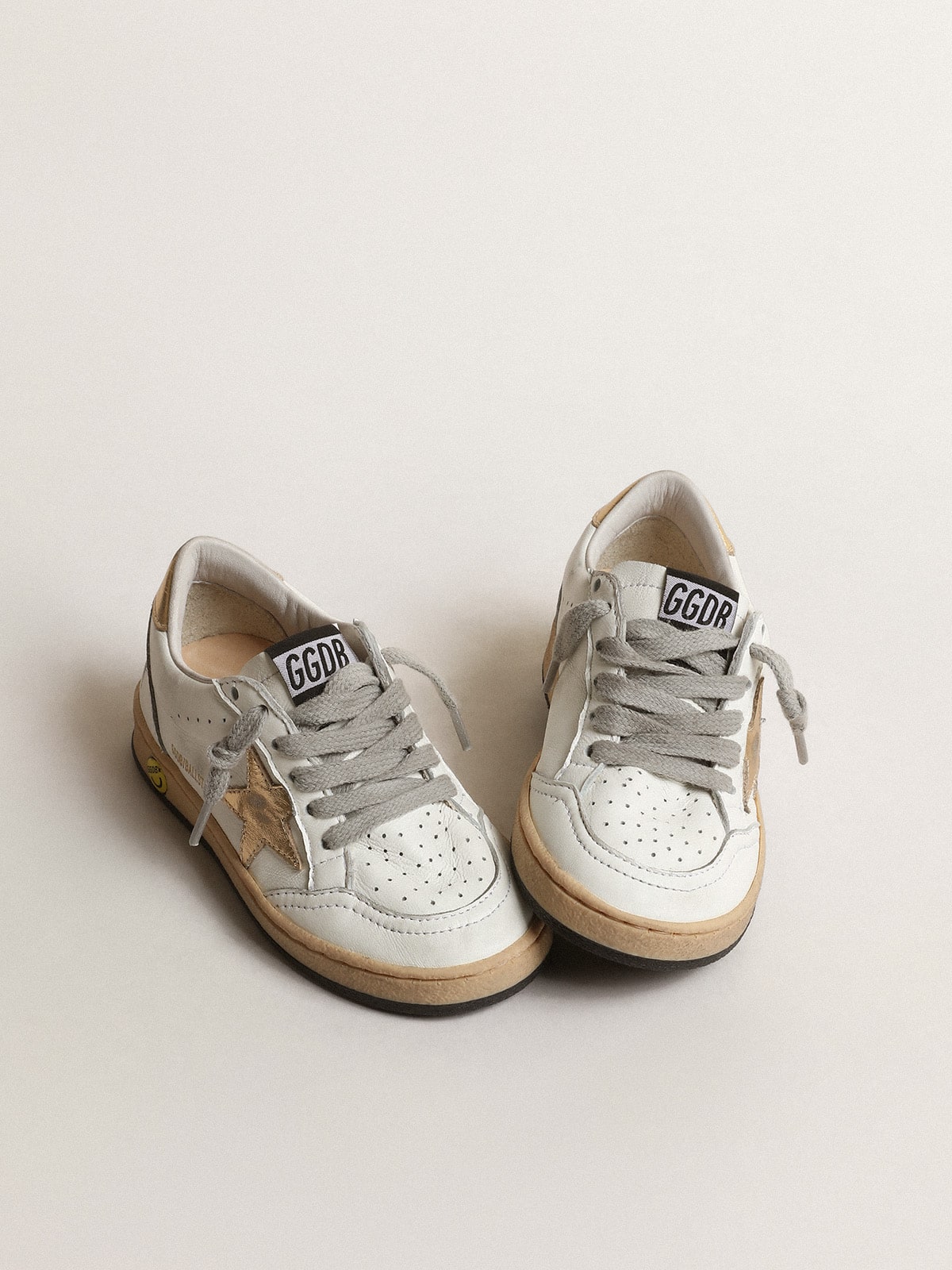 Ball Star Young with gold metallic leather star and heel tab
