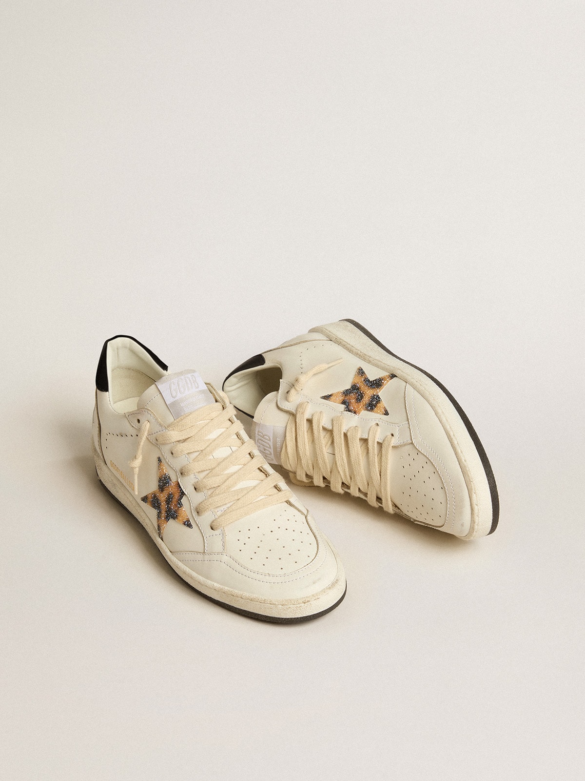 Women's Ball Star with leopard-print star embellished with Swarovski crystal