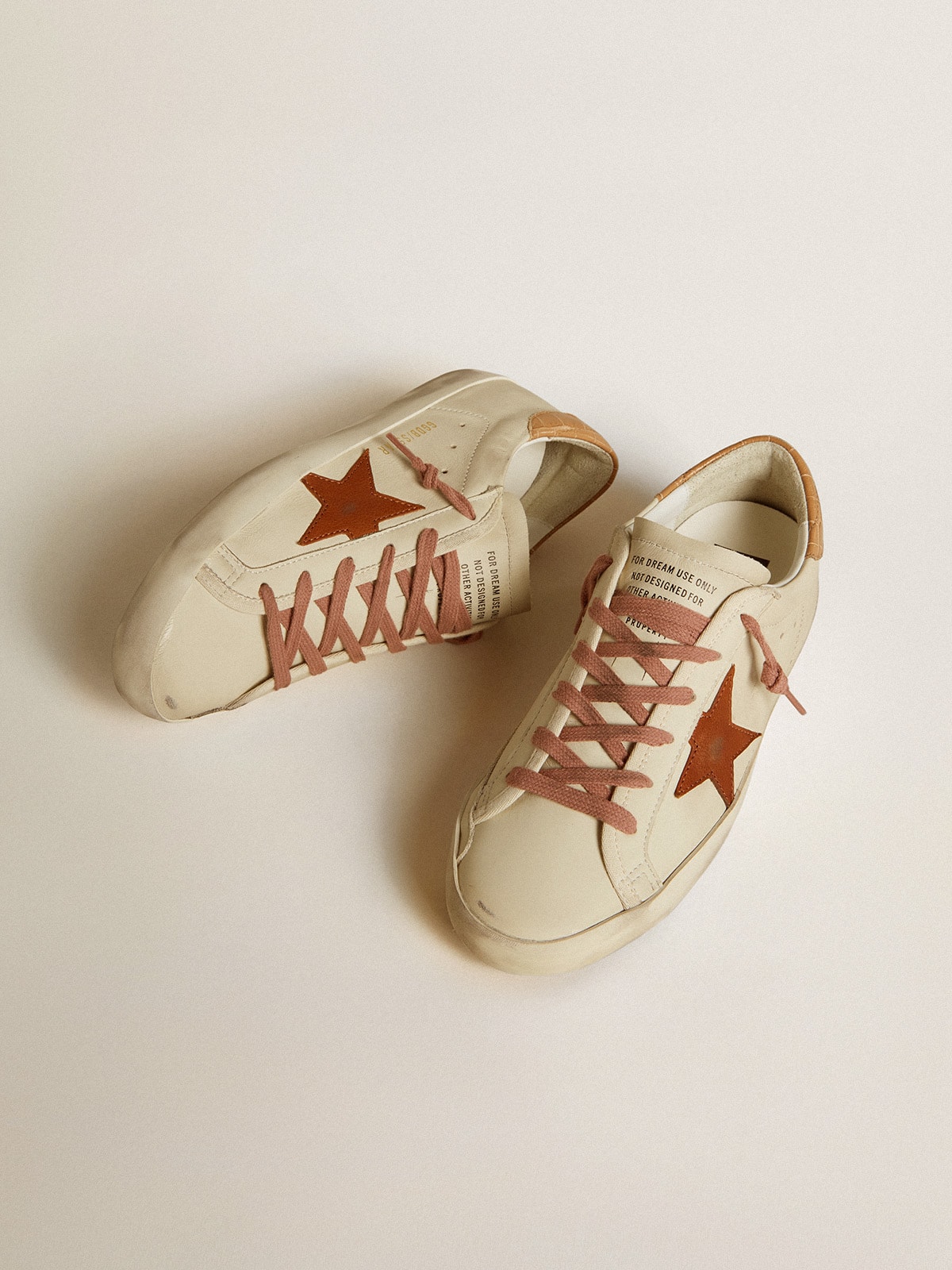 Women's Super-Star with leather star and crocodile-print leather heel tab