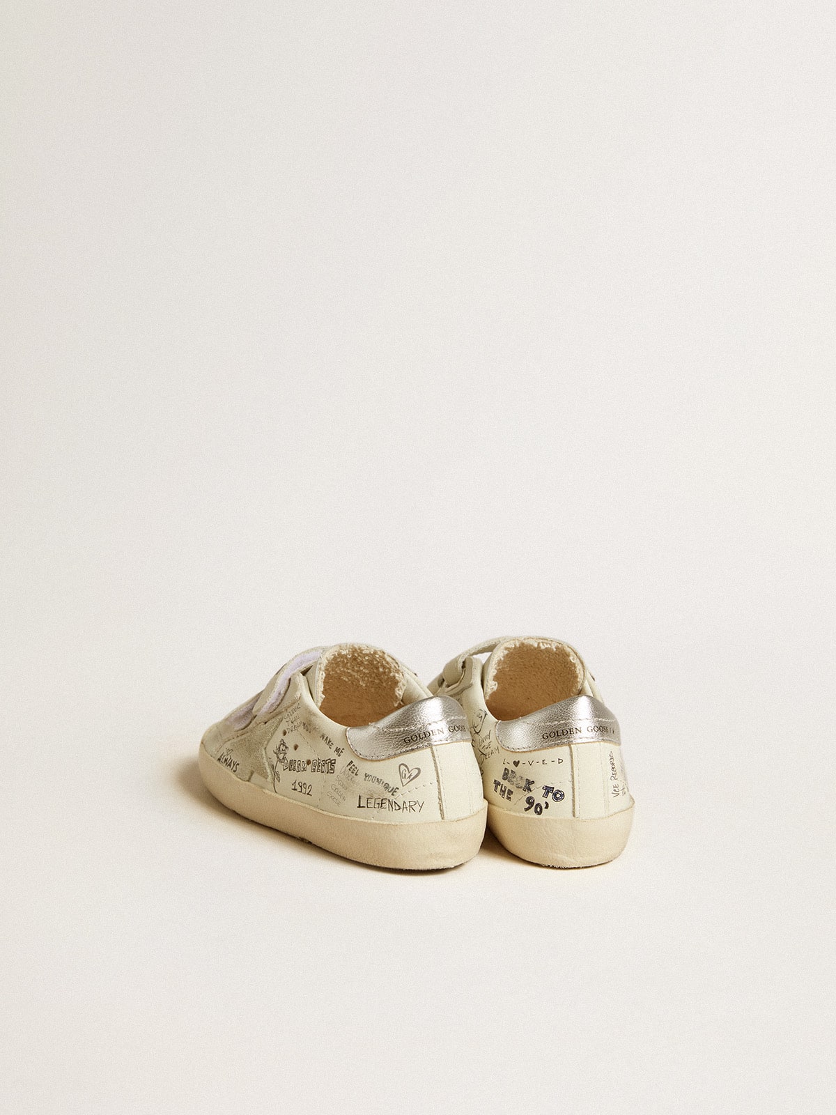 Old School Young with suede star and metallic leather heel tab