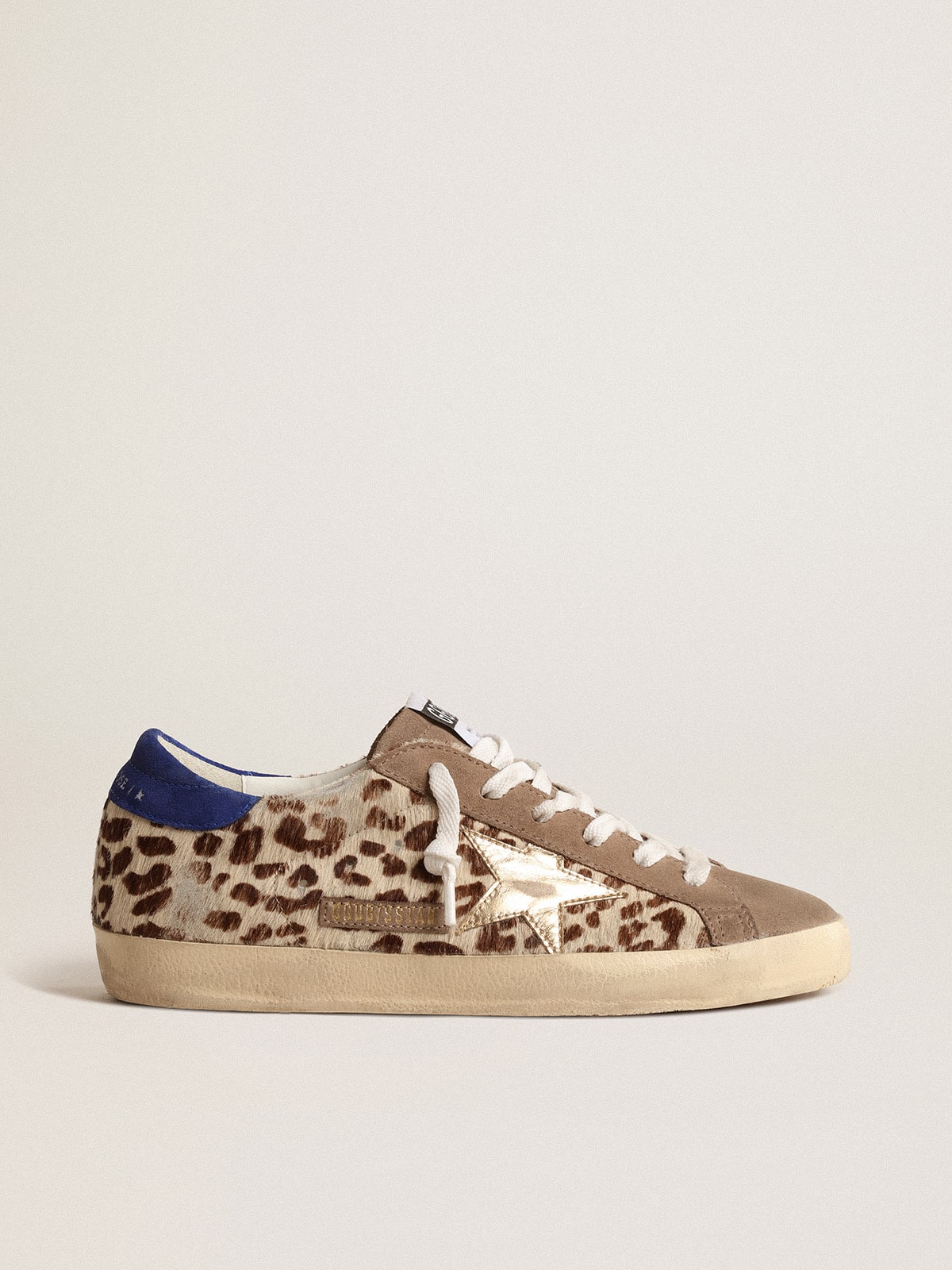 Super-Star LTD in pony skin with gold star and suede heel tab