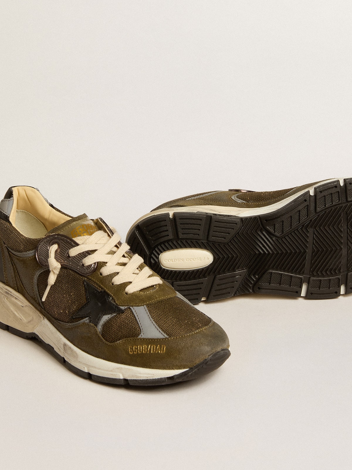 Women's Dad-Star in suede and mesh with black leather star and heel tab