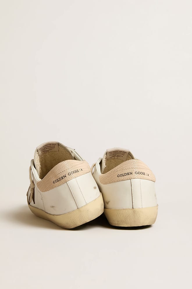 Men's Super-Star sneakers with brown suede star and pink heel tab