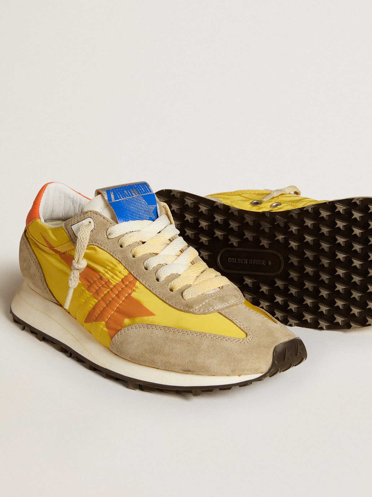 Women's Marathon with yellow nylon upper and orange star
