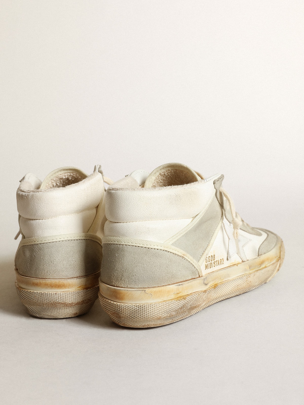 Men's Mid Star with ice-gray suede inserts and white star