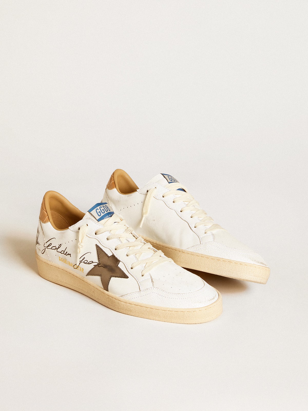 Ball Star in nappa with metallic star and croc-print leather heel tab