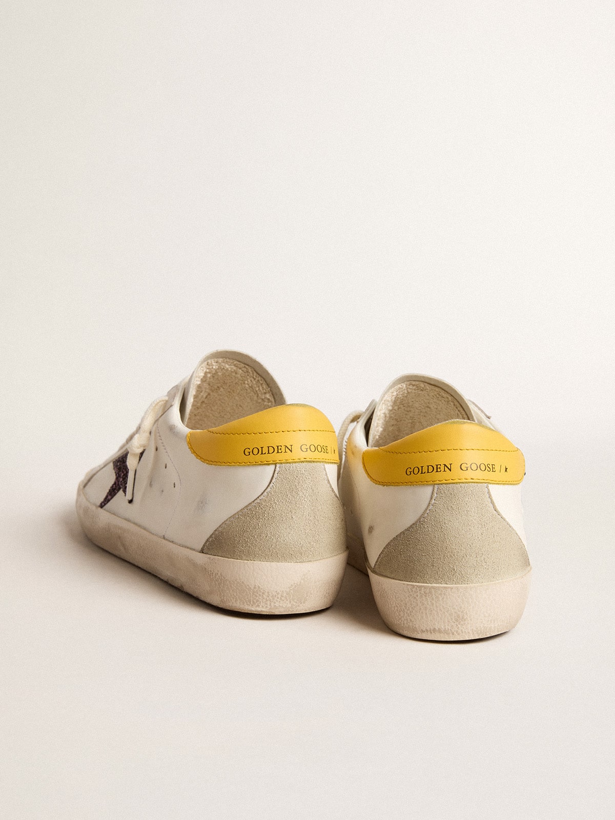 Women's Bio-based Super-Star with red glitter star and leather heel tab