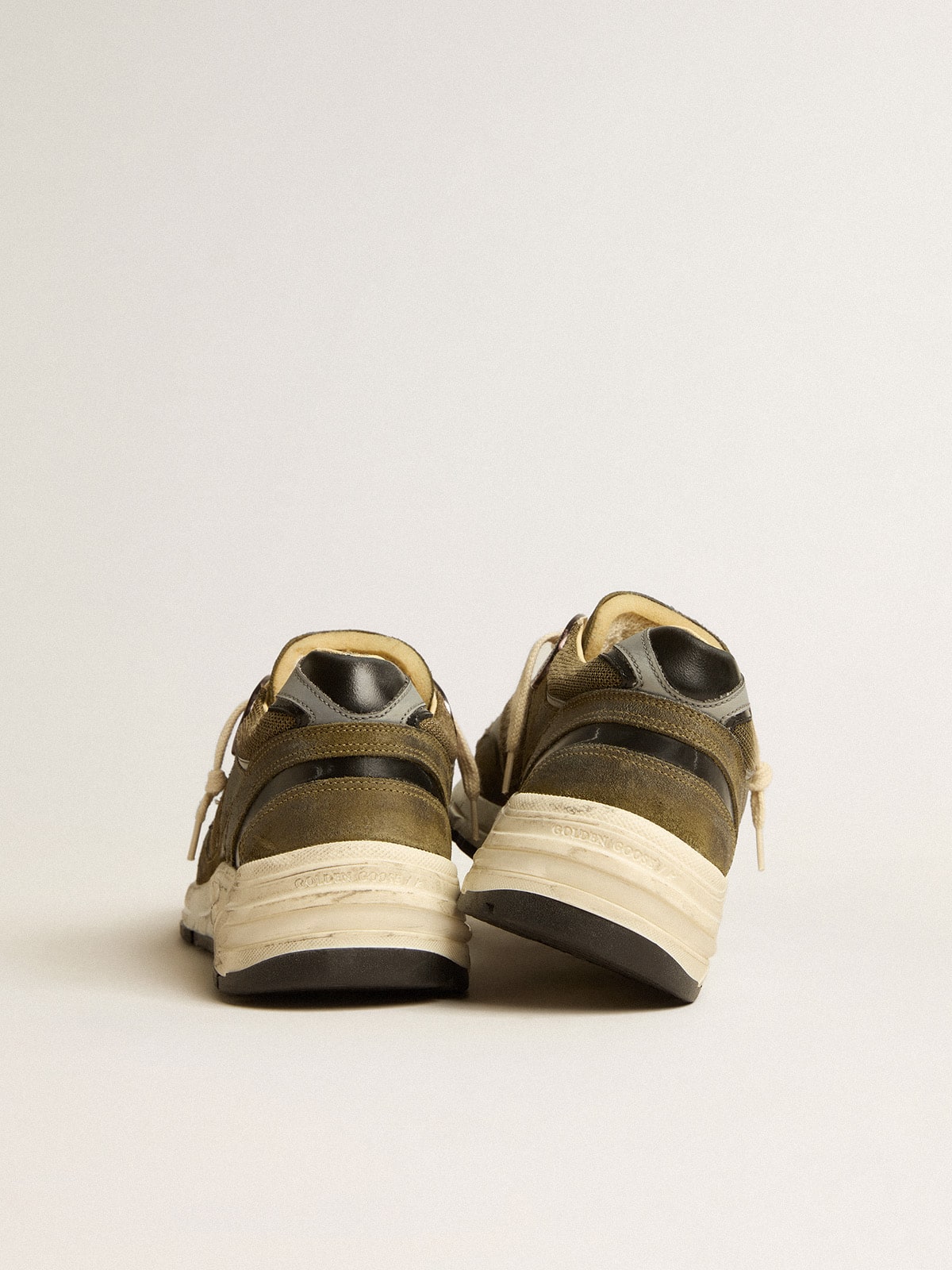 Men's Dad-Star in suede and mesh with black leather star and heel tab
