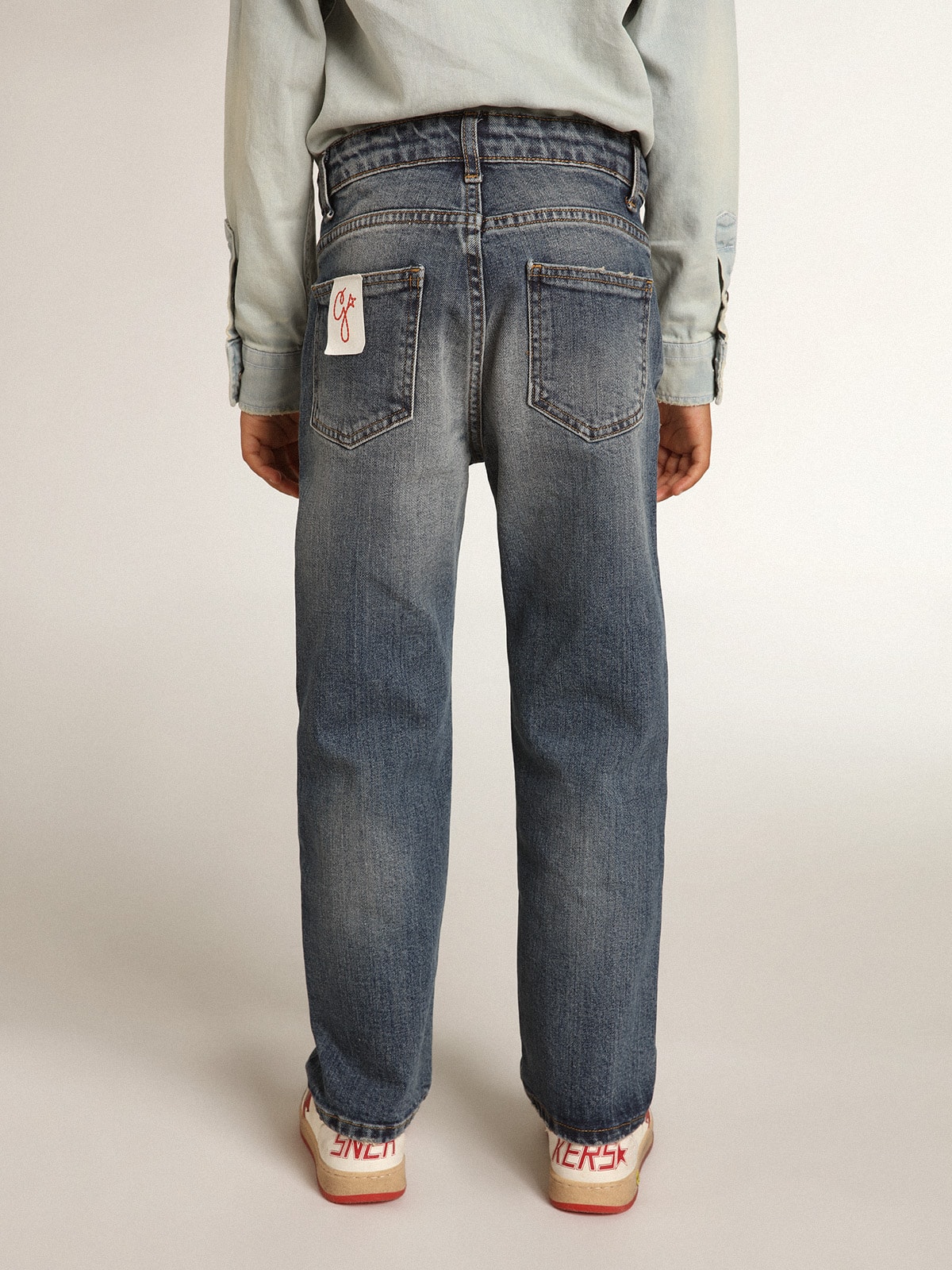 Boys' stretch jeans in blue denim