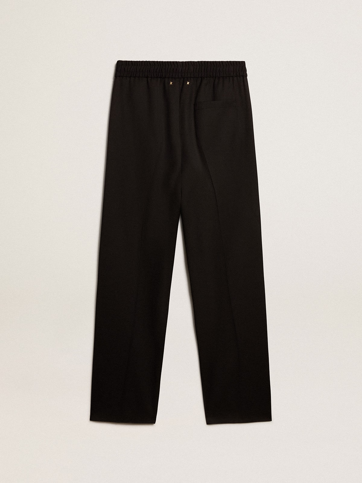 Men's joggers in black wool