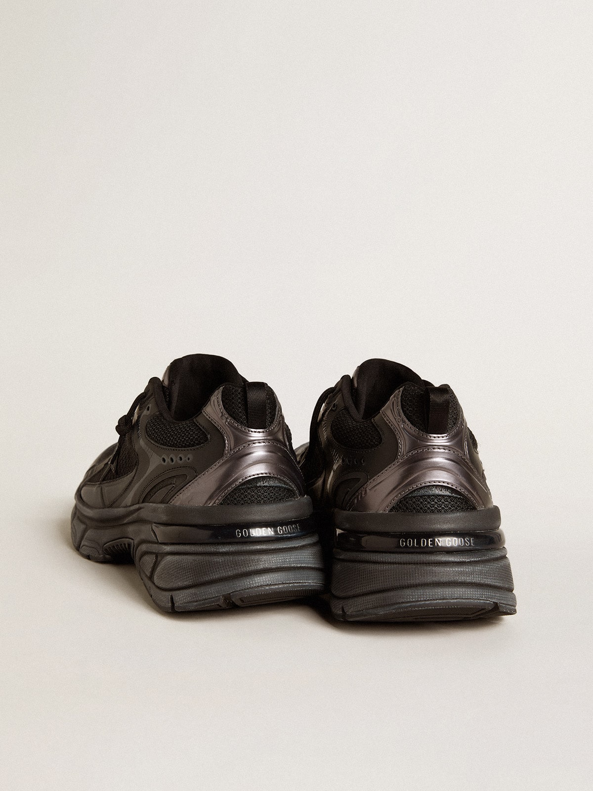 Women's Lightstar with black leather and mesh upper and black star