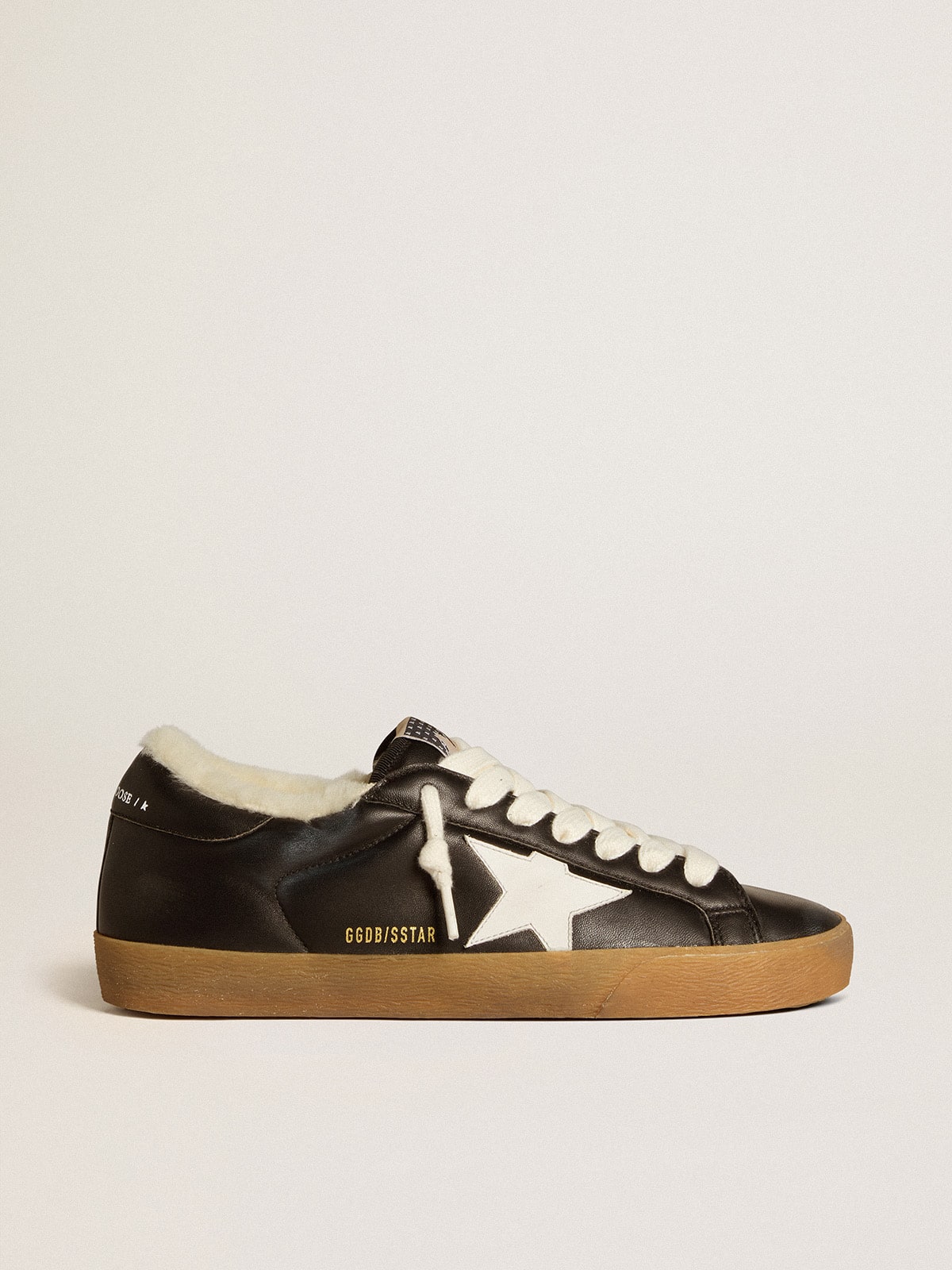 Men's Super-Star in matelassé nappa with leather star and shearling lining