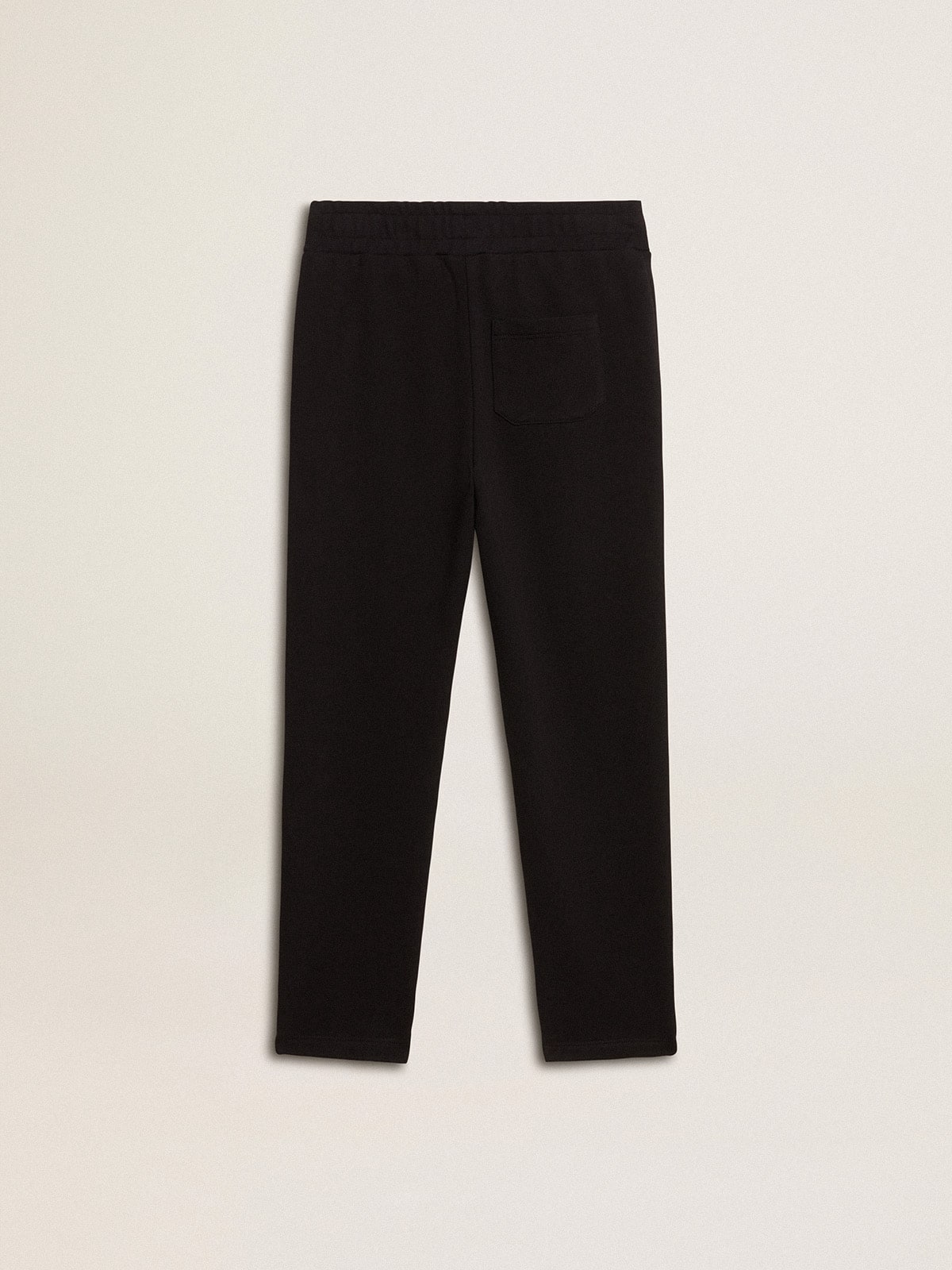 Boys' black joggers with white stars