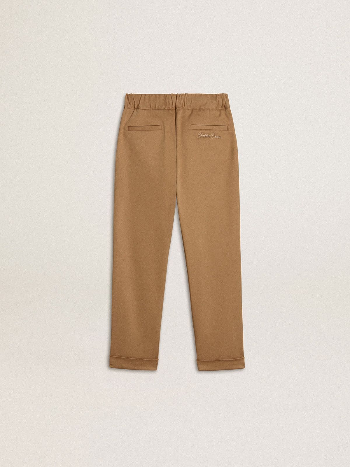 Kids' chinos in tobacco-colored cotton