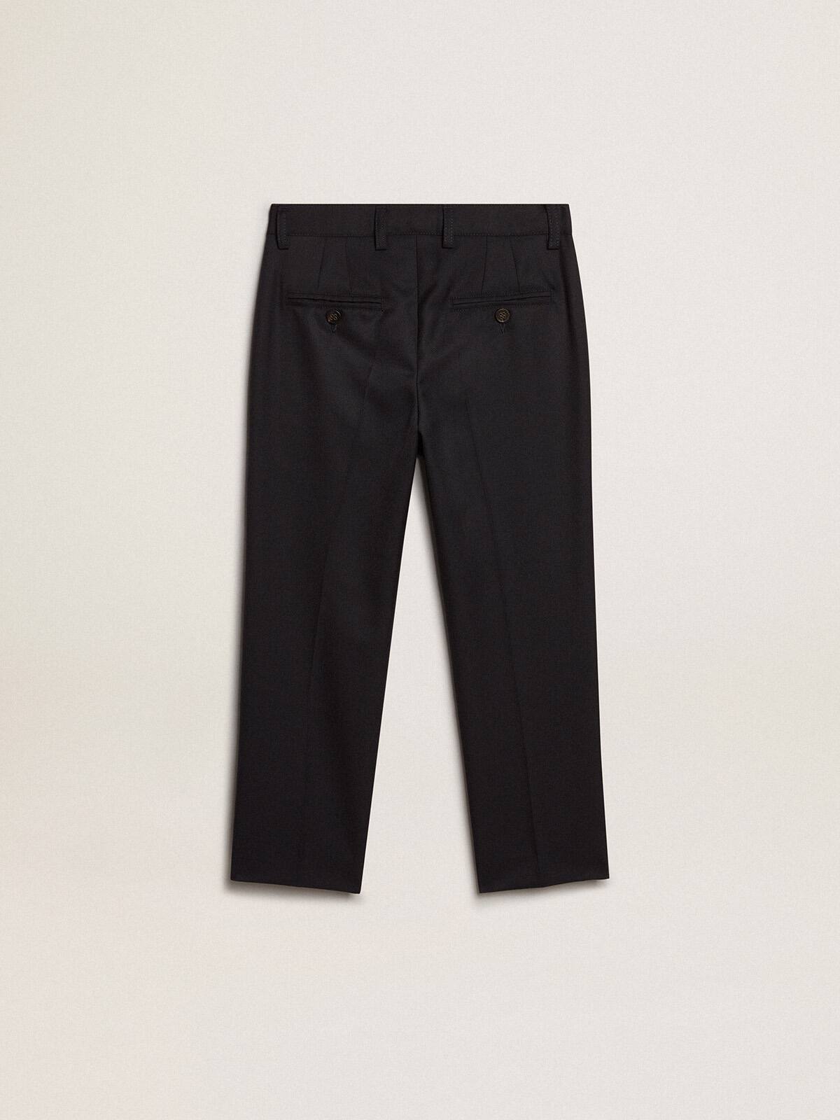 Boys' pants in dark blue wool