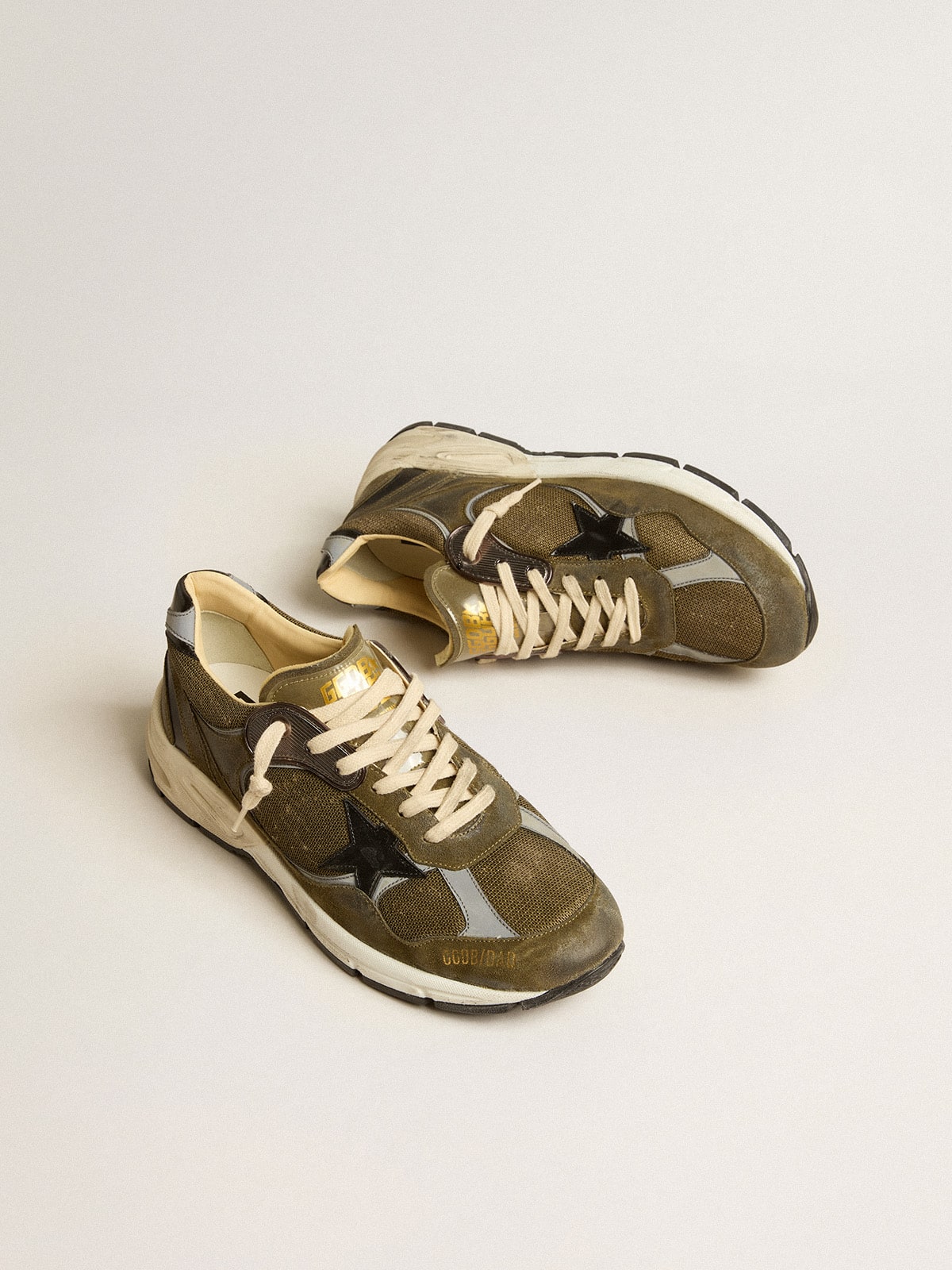 Men's Dad-Star in suede and mesh with black leather star and heel tab