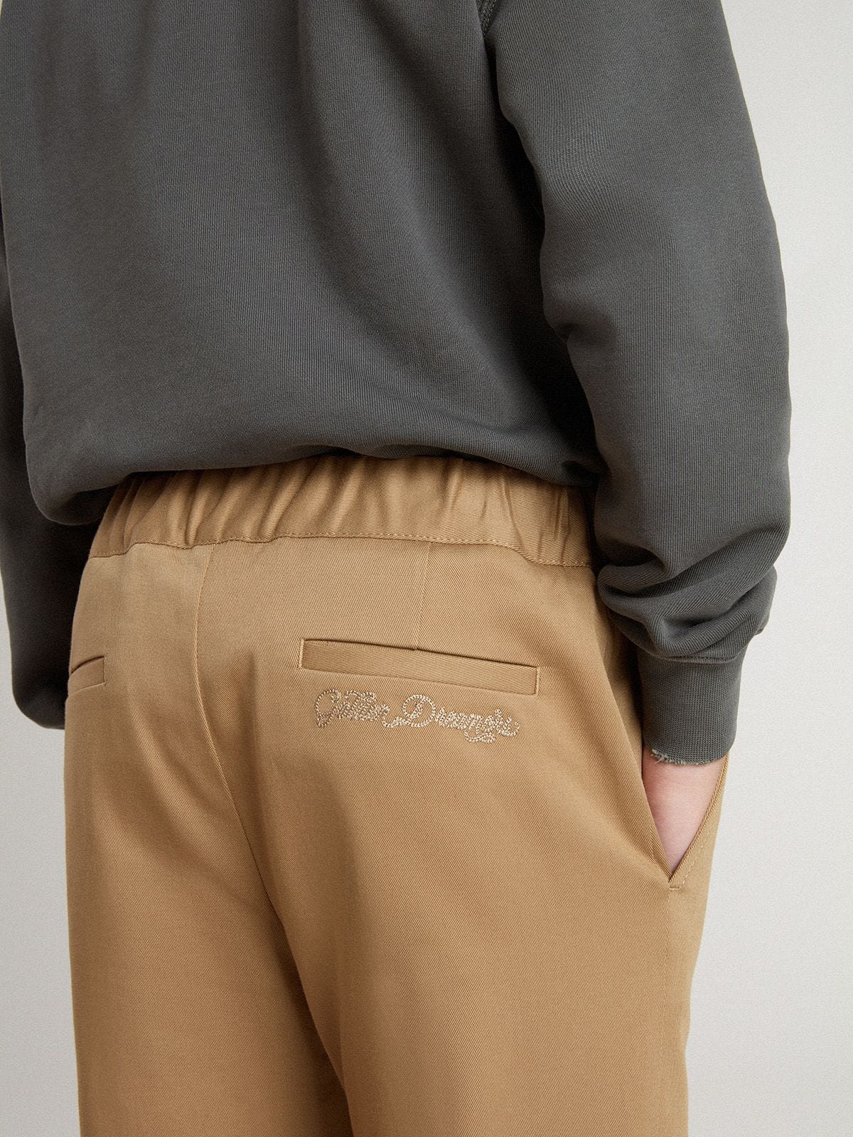 Kids' chinos in tobacco-colored cotton